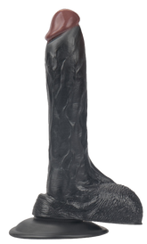 19 CM Güçlü Titreşimli Gerçekçi Dokulu Damarlı Vantuzlu Kalın Dildo Realistik Penis