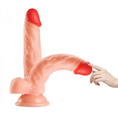 19 CM Realistik Dokulu Dildo Vantuzlu Gerçekçi Yapay Penis Dildo