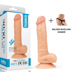 20 CM Geliştirilmiş Gerçekçi Doku Belden Bağlamalı Dildo
