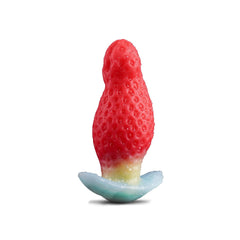 Çilek Tasarımlı Silikon Anal Plug – Büyük, Renkli & Konforlu Deneyim