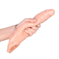 25 CM 6 CM Dolgulu Ten Renginde Testis Halkalı Penis Kılıfı