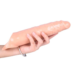 25 CM 6 CM Dolgulu Ten Renginde Testis Halkalı Penis Kılıfı