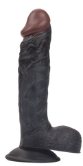25 CM Güçlü Titreşimli Gerçekçi Dokulu Damarlı Vantuzlu Kalın Dildo Realistik Penis