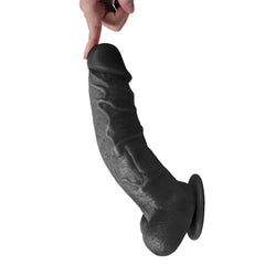 27 CM XXL Wolf King Siyahi Kalın Penis Realistik Dildo Penis