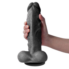 27 CM XXL Wolf King Siyahi Kalın Penis Realistik Dildo Penis