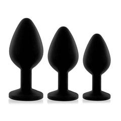 Özel Mücevher Taşlı Pürüzsüz Anal Plug Set