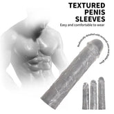 3&#39;lü Uzatmalı Dolgulu Şeffaf Penis Kılıfı Set