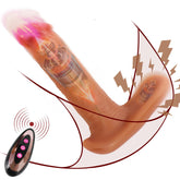 Giyilebilir 4 İn 1 Kumandalı Hareketli Ve Akıllı Isıtma Özellikli Gerçekçi Damarlı Yapay Penis Dildo Vibratör