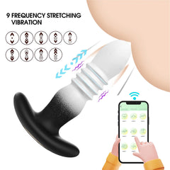 Telefon Kontrollü İleri Geri Hareketli Siyah Beyaz Özel Renkli Lüx Anal Vibratör