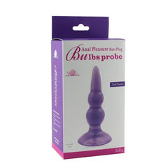 Jel Dokulu Boğumlu Silikon Alışıtırıcı Anal Butt Plug Mor