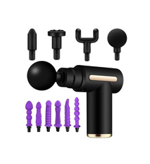 Massage Gun Pro 11 Başlıklı Anal Vajinal Kullanım Darbeli Masaj Aleti Sex Makinesi
