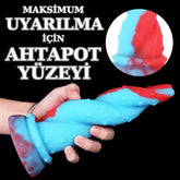 Ahtapot Canavarı Yumuşak Dokulu Kalın Realistik Yapay Penis Dildo