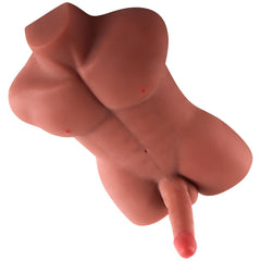 Anal Girişli 16 CM Yapay Penis Erkek Zenci Realistik Manken Yarım Vücut Manken Dildo Melez Doku
