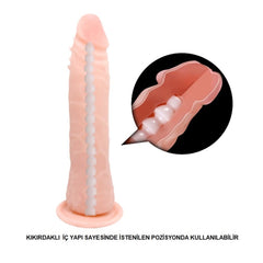 Barbara 21 CM Klasik Vantuzlu Kıkırdaklı Realistik Gerçekci Penis Dildo