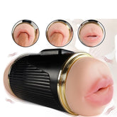 Çift Taraflı Fener Tipi Çift Titreşimli Realistik Suni Vajinal ve Oral Mastürbatör