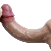 Cock Series 21 CM Ultra Yumuşak Dokulu Çift Katmanlı Damarlı Realistik Dildo Yapay Penis