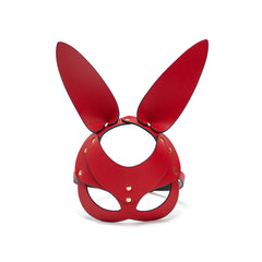 Fantezi Deri Tavşan Maske Kırmızı