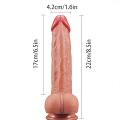 Gerçekçi Silikon Dildo 22 CM Realistik Doku, Vantuzlu & Harness‑Uyumlu
