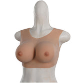 Giyilebilir Silikon Göğüs Kumral Büyük Boy F Cup