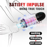 H919 Premium - İnleme Sesli Emiş Güçlü ve Titreşim Özellikli Suni Vajina Tam Otomatik Penis Pompası Mastürbatör