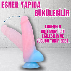 Karanlıkta Parlayan Dildo Ultra Yumuşak Realistik Yapay Penis Dildo