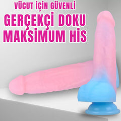 Karanlıkta Parlayan Dildo Ultra Yumuşak Realistik Yapay Penis Dildo