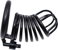 Black Platinium Kilitli Çelik Fetiş Penis Kafesi Siyah