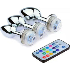 Led Işıklı Kumandalı Orta Boy Metal Anal Plug Anal Tıkaç