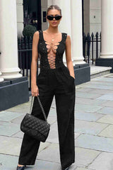 Aşk Fantazi Body Taşlı Vücut Çorabı Siyah