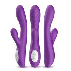 Mor Isıtmalı Klitoris ve G Spot Uyarıcı Rabbit Vibratör