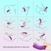 Mor Şarjlı G Nokta ve Klitoris Uyarıcı Parmağa Takılabilir Mini Vibratör