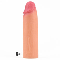 Nature Extender Ultra Gerçekçi 4.5 CM Dolgulu Premium Dokulu Ten Rengi Penis Kılıfı