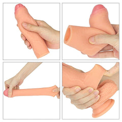Nature Extender Sünnetsiz Ultra Gerçekçi 4.5 CM Dolgulu Premium Dokulu Penis Kılıfı
