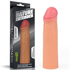 Nature Extender Sünnetsiz Ultra Gerçekçi 5,5 CM Dolgulu Premium Dokulu Penis Kılıfı