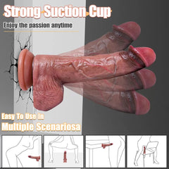 New Master Perfection Dildo Ultra Yumuşak Çift Katmanlı Damarlı Realistik Yapay Dildo Penis