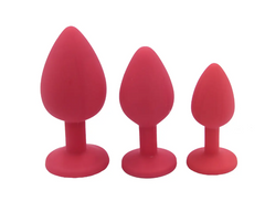 Özel Mücevher Taşlı Pürüzsüz Anal Plug Seti