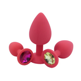 Özel Mücevher Taşlı Pürüzsüz Anal Plug Seti