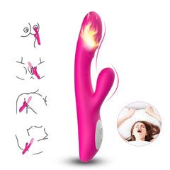 Pembe Isıtmalı Klitoris ve G Spot Uyarıcı Rabbit Vibratör