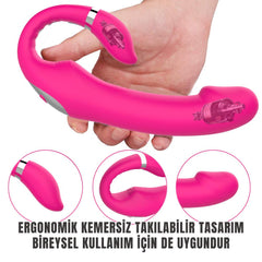 Flamingo Çift Motorlu Isıtmalı Şarjlı Bükülebilir Hareketli Strapless Strapon Vibratör