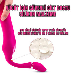 Flamingo Çift Motorlu Isıtmalı Şarjlı Bükülebilir Hareketli Strapless Strapon Vibratör