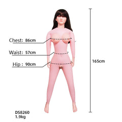 Realistik Şişme Kadın Uzun Saçlı Esmer