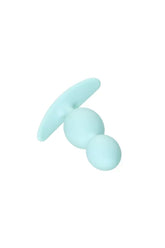 Rulo İkili Boğumlu Sıralı Silikon Anal Plug Tıkaç Su Yeşili 9,2 Cm