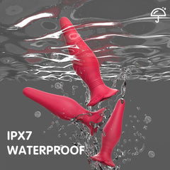 Çılgın Uzaktan Kumanda Kontrollü Gül Tasarımlı Titreşimli Anal Plug Vibratör Set