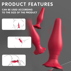 Çılgın Uzaktan Kumanda Kontrollü Gül Tasarımlı Titreşimli Anal Plug Vibratör Set