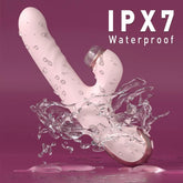 Şarjlı İleri Geri Hareketli ve Değiştirilebilir Başlıklı Klitoris Emiş Rabbit Vibratör