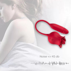 Şarjlı İleri Geri ve Dil Hareketli Klitoris Uyarıcı Gül Vibratör