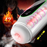 Şarjlı Isıtmalı İleri Geri Hareketli Emiş Özellikli Titreşimli Teknolojik Otomatik Yapay Vajina Mastürbatör