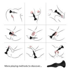 Şarjlı Kablosuz Kumandalı Güçlü Titreşimli G Nokta Uyarıcı ve Anal Vibratör