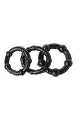 Silikon Boğumlu Penis Halkası Siyah 3'lü