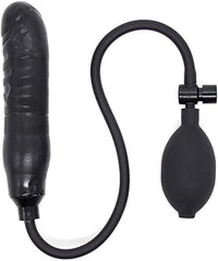 Aşk Fantazi Şişebilen Pompalı Damarlı Anal Plug Siyah